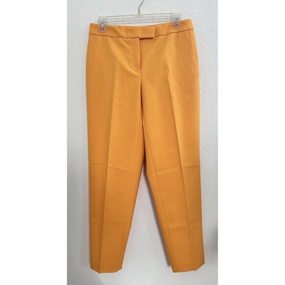 Anne Klein Extend Tab Tapered Leg Ankle Pants Cotton‎ Marigold Office Career. 2 - Picture 1 of 10